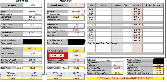 Ultimatcher matched betting spreadsheet